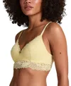 Hunkemoller Andrea Padded Non-wired Bra In Yellow