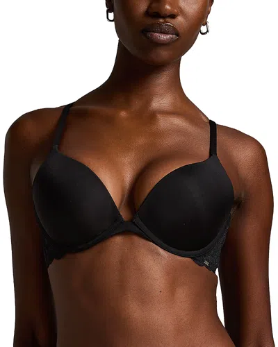 Hunkemoller Angie Padded Underwired Push-up Bra In Black