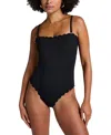 Hunkemoller Bandeau Scallop Swimsuit In Black