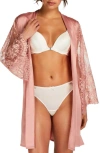 Hunkemoller Bride Crew Satin Robe In Rose Tan