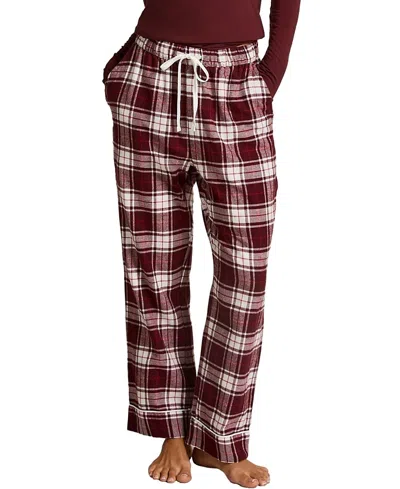 Hunkemoller Flannel Pyjama Pants In Burgundy