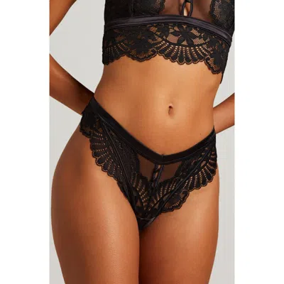 Hunkemoller Hunkemöller Amelia Lace & Mesh Thong In Black