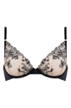 Hunkemoller Hunkemöller Anouk Embroidered Underwire Bra In Caviar