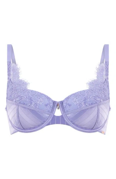 Hunkemoller Hunkemöller Charlie Lace & Mesh Underwire Bra In Persian Violet