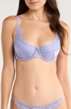 Hunkemoller Hunkemöller Charlie Lace & Mesh Underwire Bra In Purple
