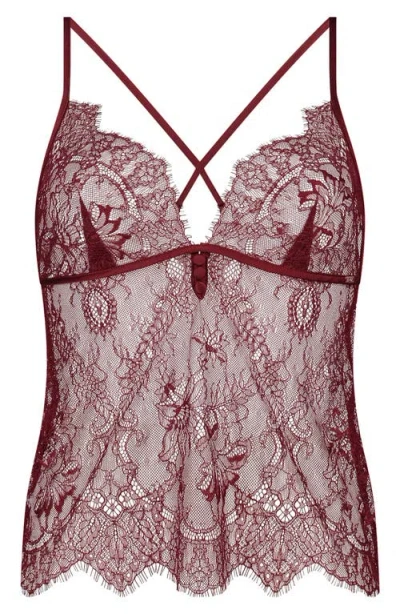 Hunkemoller Hunkemöller Delphine Lace Camisole In Red