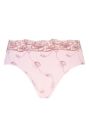 Hunkemoller Hunkemöller Diva Embroidered Briefs In Lilac