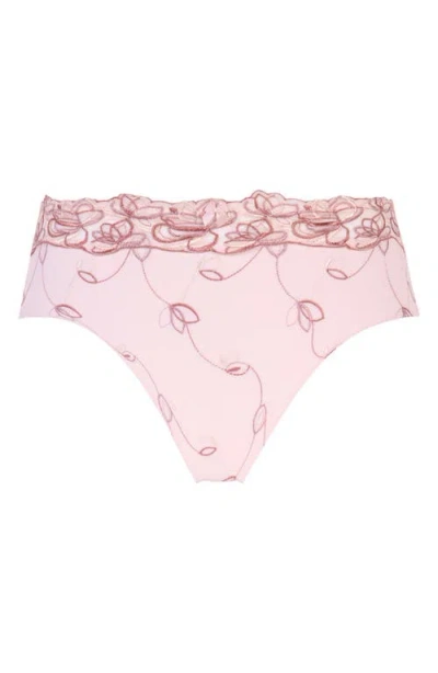 Hunkemoller Hunkemöller Diva Embroidered Briefs In Lilac