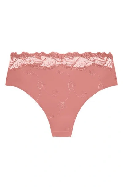 Hunkemoller Hunkemöller Diva Embroidered Mesh Panties In Lantana