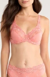 Hunkemoller Hunkemöller Diva Embroidered Mesh Underwire Bra In Orange
