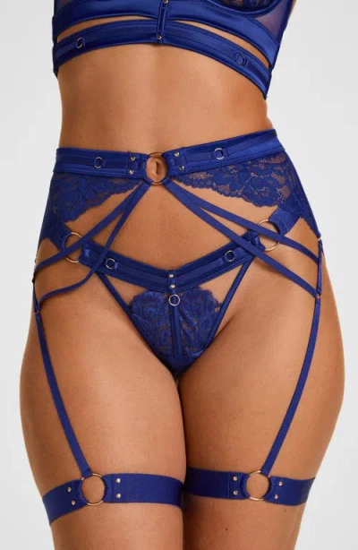 Hunkemoller Hunkemöller Emmeline Garter Belt In Blue