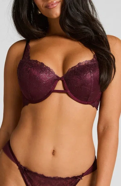 Hunkemoller Hunkemöller Hollie Embroidered Underwire Bra In Purple