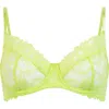 Hunkemoller Hunkemöller Ingrid Lace Underwire Bra In Shadow Lime