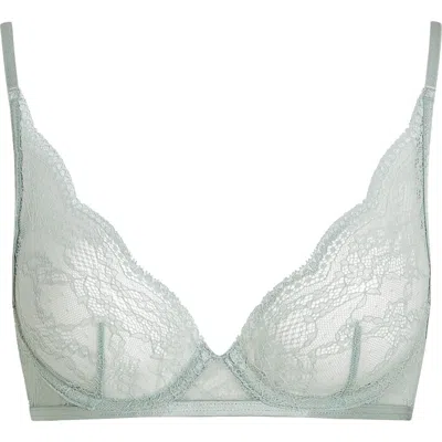Hunkemoller Hunkemöller Isabelle Lace Underwire Bra In Iceberg Green