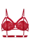 Hunkemoller Hunkemöller Jacky Strappy Underwire Longline Bra In Chili Pepper