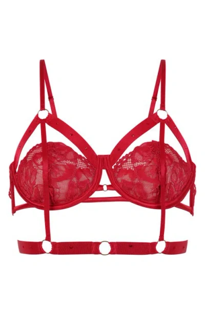 Hunkemoller Hunkemöller Jacky Strappy Underwire Longline Bra In Chili Pepper