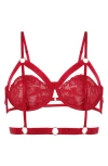 Hunkemoller Hunkemöller Jacky Strappy Underwire Longline Bra In Red
