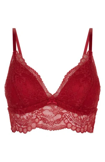 Hunkemoller Hunkemöller Juliette Lace Triangle Bralette In Chili Pepper
