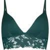 Hunkemoller Hunkemöller Lana Lace Trim Longline Bralette In Green