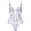 Hunkemoller Hunkemöller Lauren Lace & Mesh Bodysuit In Purple