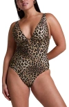 Hunkemoller Luxe Animalia Shaping Bathing Suit In Animal Print