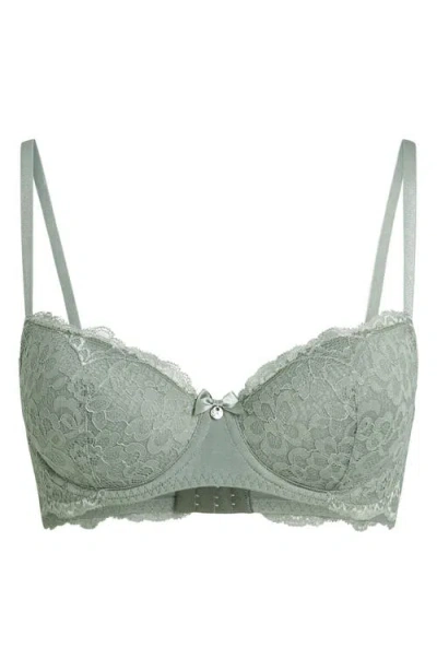 Hunkemoller Hunkemöller Marine Lace Underwire Bra In Iceberg Green