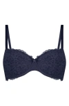 Hunkemoller Hunkemöller Marine Lace Underwire Bra In Naval Academy