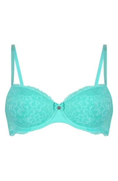 Hunkemoller Hunkemöller Marine Lace Underwire Bra In Pool Blue