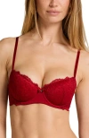 Hunkemoller Hunkemöller Marine Padded Underwired Bra In Red