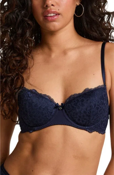 Hunkemoller Hunkemöller Marine Padded Underwired Bra In Blue
