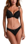 Hunkemoller Marine Padded Push-up Underwired Bra In Black