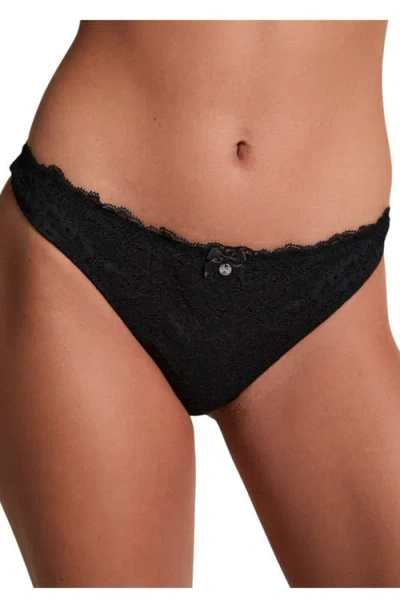 Hunkemoller Hunkemöller Marine Thong In Black