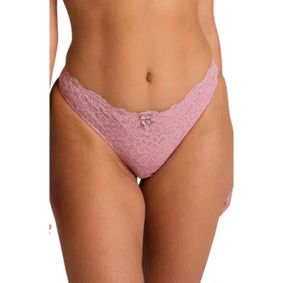 Hunkemoller Hunkemöller Marine Thong In Pink