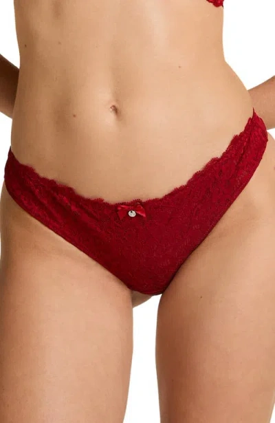 Hunkemoller Hunkemöller Marine Thong In Red