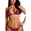 Hunkemoller Hunkemöller Marrakech Triangle Bikini Top In Burgundy