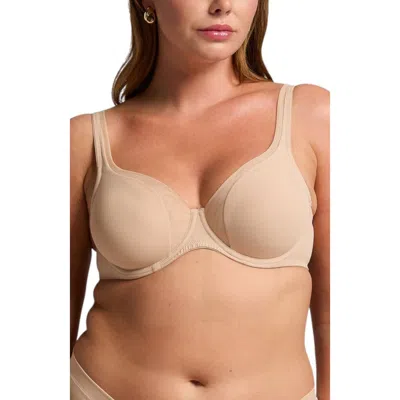 Hunkemoller Hunkemöller Mesh Non-padded Underwired Bra In Nude