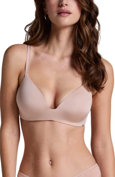Hunkemoller Super Soft Padded Underwired Bra In Nude