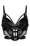 Hunkemoller Hunkemöller Nadia Longline Underwire Bra In Caviar