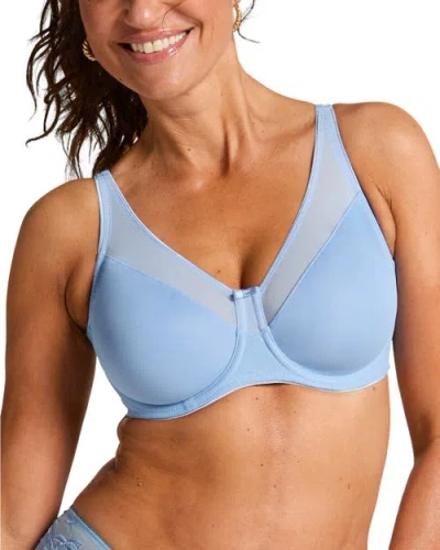 Hunkemoller Hunkemöller Nina Non-padded Underwired Minimizer Bra In Blue