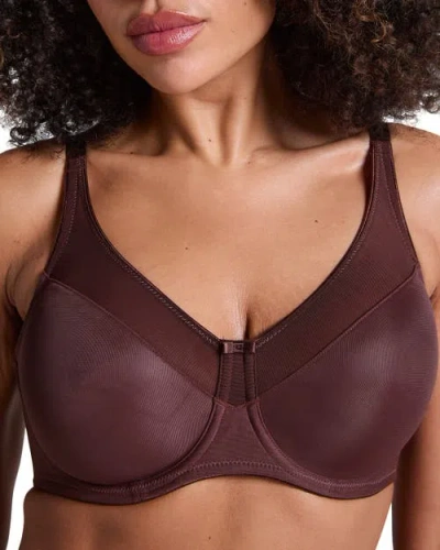 Hunkemoller Hunkemöller Nina Non-padded Underwired Minimizer Bra In Burgundy