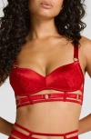 Hunkemoller Hunkemöller Noeki Underwire Longline Bralette In Red