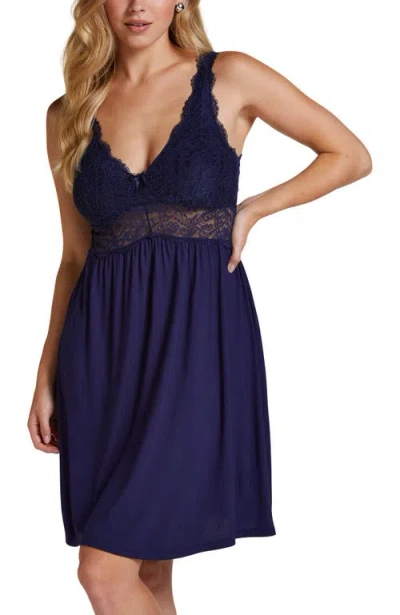 Hunkemoller Hunkemöller Nora Lace Slip Dress In Blue