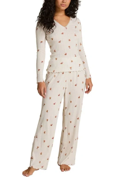Hunkemoller Hunkemöller Pointelle Pyjama Set In White