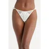 Hunkemoller Hunkemöller Posie Ruffle Lace & Mesh G-string In White