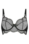 Hunkemoller Hunkemöller Ruby Embellished Embroidered Mesh Underwire Bra