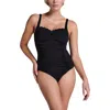 Hunkemoller Hunkemöller Shaping Scallop Swimsuit In Black