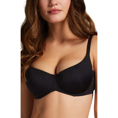 Hunkemoller Hunkemöller Smooth Padded Underwired Bra In Black