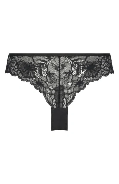 Hunkemoller Hunkemöller Stormi High Cut Thong In Black