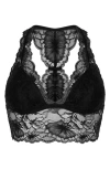 Hunkemoller Hunkemöller Stormi Lace Trim Racerback Bralette In Black
