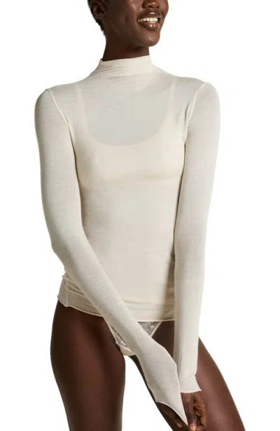Hunkemoller Hunkemöller Super Soft Turtleneck Shirt With Cashmere In Neutral